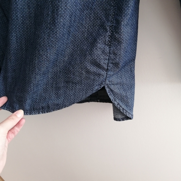 Anthropologie Pilcro Chambray Button Up Split Back Large - Picture 7 of 16